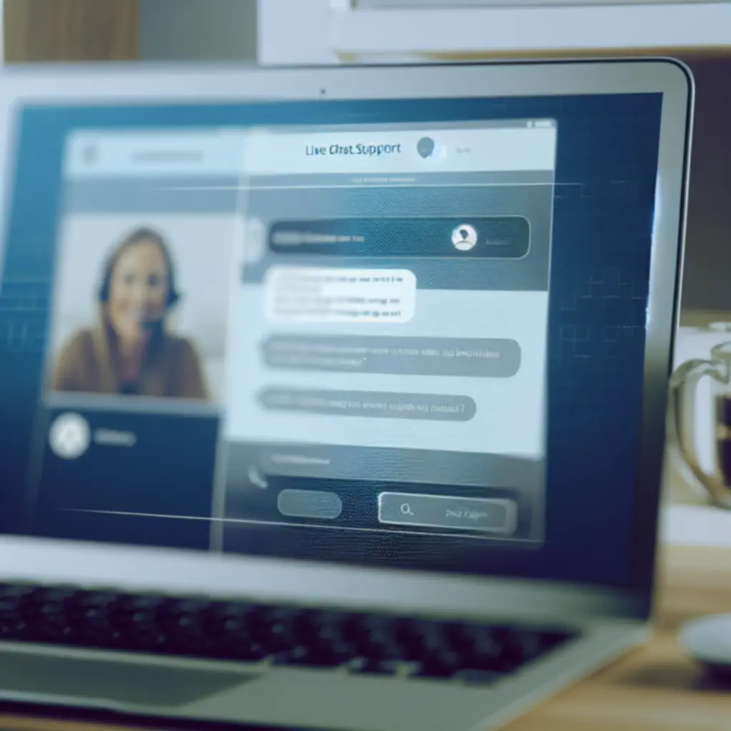 Live chat interface waarmee klanten direct ondersteuning ontvangen.